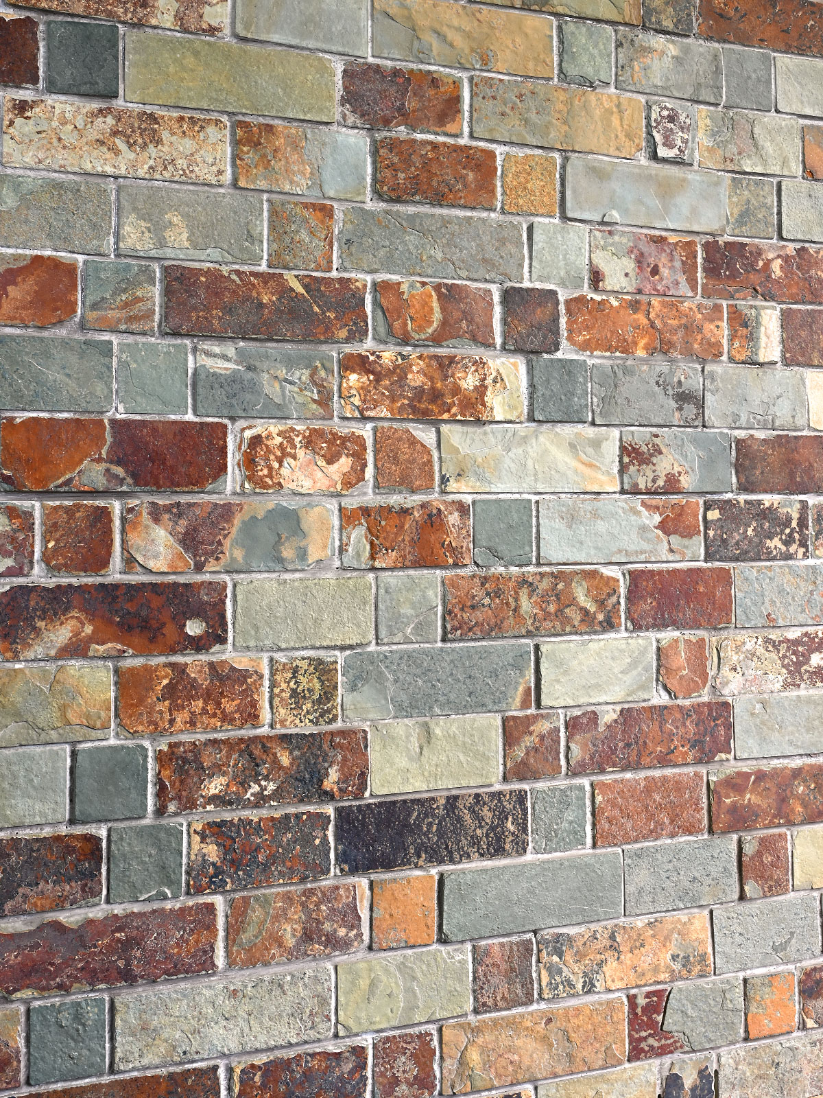 Rusty brown gray slate mosaic backsplash tile BA1063 1
