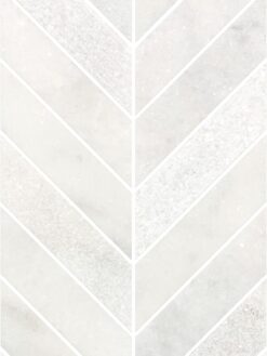 White modern marble chevron mosaic backsplash tile BA631613