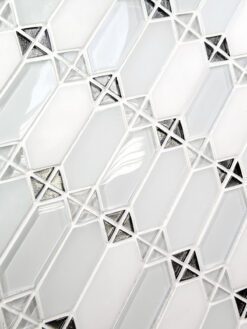 White Glass Marble Modern Backsplash Tile 2 BA62048
