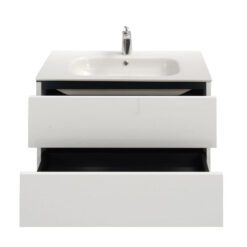 32 inch high gloss white single sink floating vanity black top 4