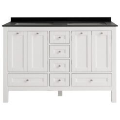 48 inch White Double Sink Vanity a 1