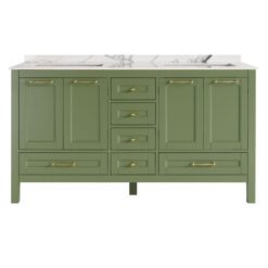 60 inch Green Double sink vanity a