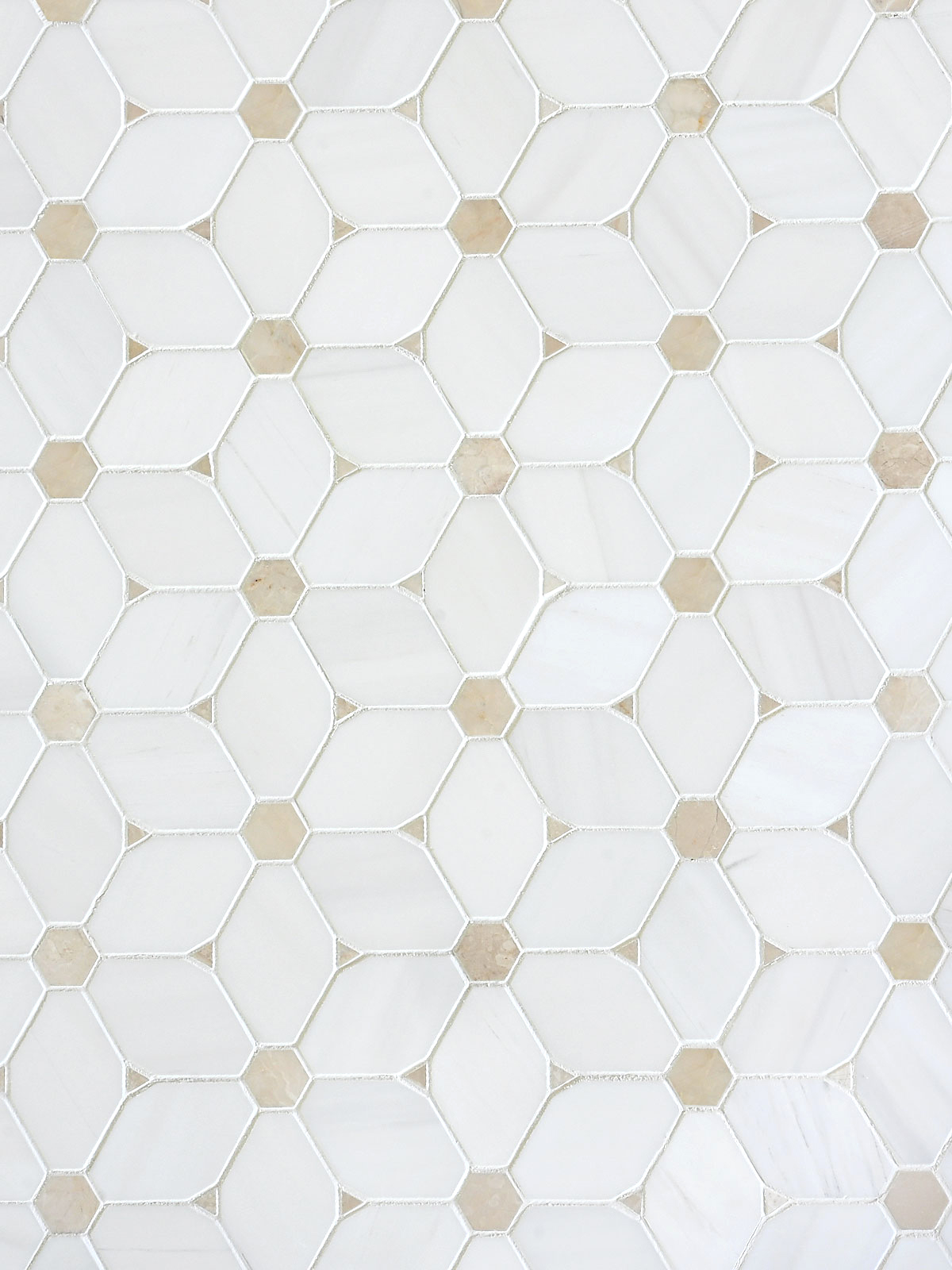 White Beige Marble Elegant Mosaic Backsplash Tile BA6310 5
