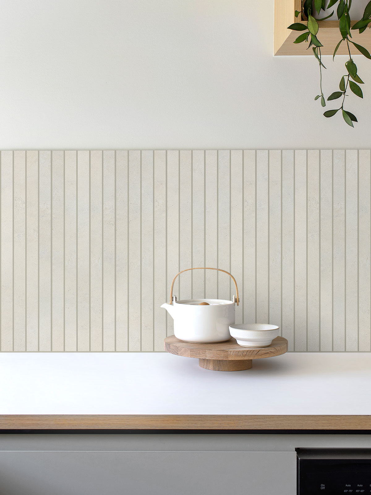 Modern Long Beige Porcelain Mosaic Tile BA4501