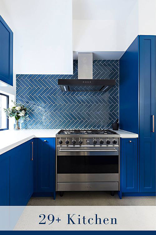 Backsplash Ideas for Blue and White Kitchens