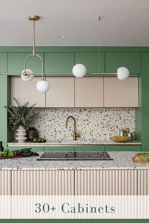 Backsplash for Green Cabinets