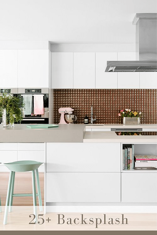 Brown Kitchen Backsplash