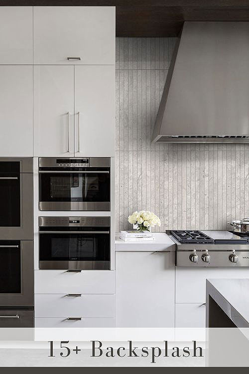 Gray Modern Kitchen Backsplash