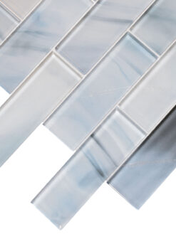 Blue Glass with Sparkle Design Subway Backsplash Tile 3 BA8010